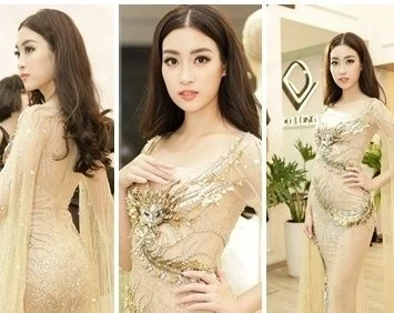 Hoa hậu Mỹ Linh biến hóa với "vali" trang phục dự thi "Miss World"