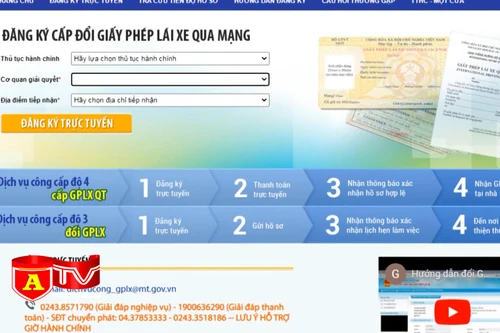 Đổi giấy phép lái xe trực tuyến từ ngày 14/11