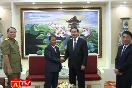 Bộ trưởng Bộ Công an Trần Đại Quang tiếp quyền Bộ trưởng Bộ An ninh Lào