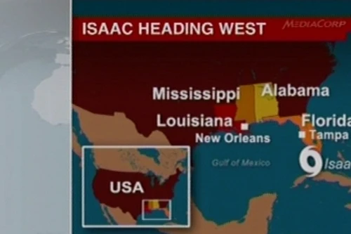Bão nhiệt đới Isaac đổ bộ vào Mỹ