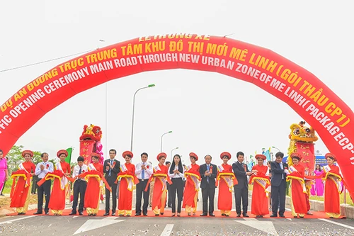 Thông xe tuyến đường kết nối Vĩnh Phúc với Thủ đô Hà Nội