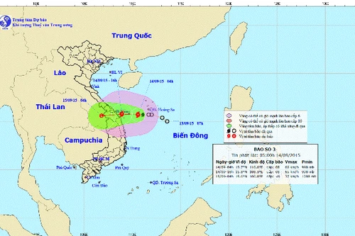 Tối nay bão số 3 đổ bộ Quảng Nam