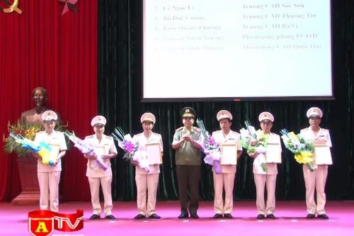 6595 cán bộ chiến sỹ CATP Hà Nội được thăng cấp bậc hàm năm 2015