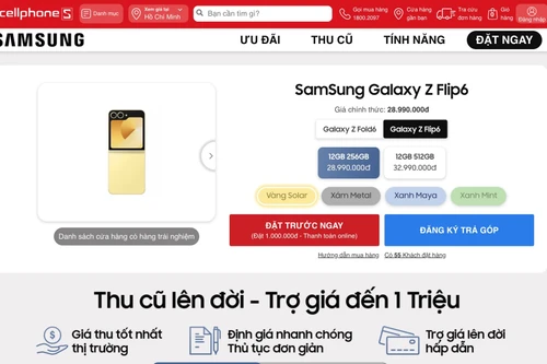 Bảng giá Samsung Galaxy Z Flip 6 mới nhất 2024