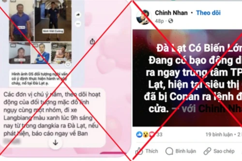 Thông tin 'Đà Lạt xảy ra biến lớn' là sai sự thật, vi phạm pháp luật