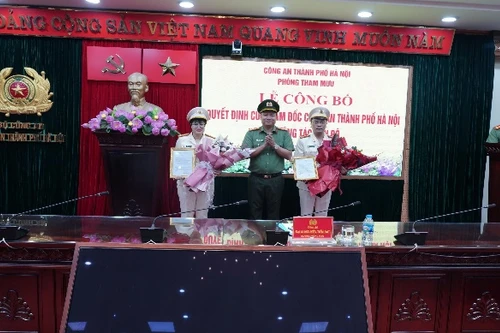 Phòng Tham mưu công bố quyết định về công tác cán bộ của Giám đốc Công an thành phố Hà Nội