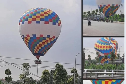 Hà Nội: Khinh khí cầu chở 9 người gặp gió to, ‘vọt’ từ Sơn Tây sang Ba Vì