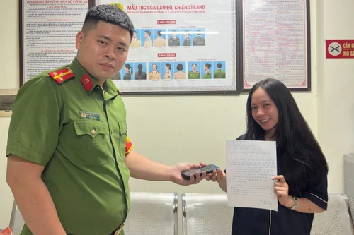Nữ du khách Philippines viết thư cảm ơn các chiến sĩ Công an Hà Nội