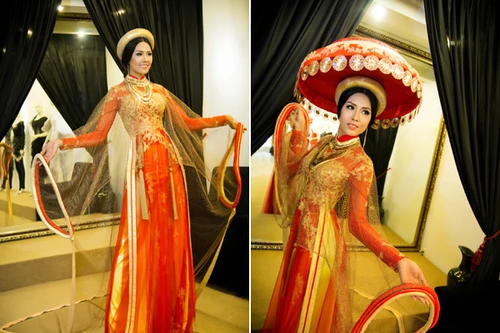 Cận cảnh bộ “Long vũ khúc” Nguyễn Thị Loan sẽ mặc tại Miss World