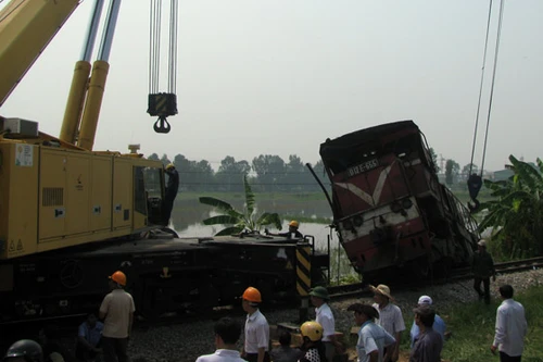 Rùng mình xem cảnh tàu hỏa sầm sập lao vào “xế hộp”
