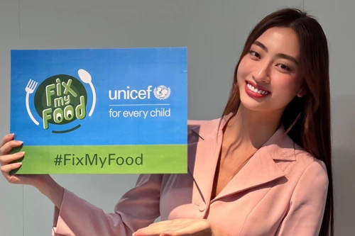 Lương Thuỳ Linh đại diện Việt Nam tham dự sự kiện của UNICEF 
