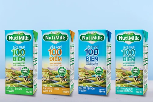 Sữa tươi chất lượng cao 100 điểm Nutimilk – Dòng sản phẩm mới của Nutifood