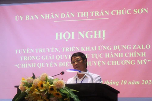 Thị trấn Chúc Sơn (Hà Nội) sử dụng Zalo để cải cách công tác hành chính