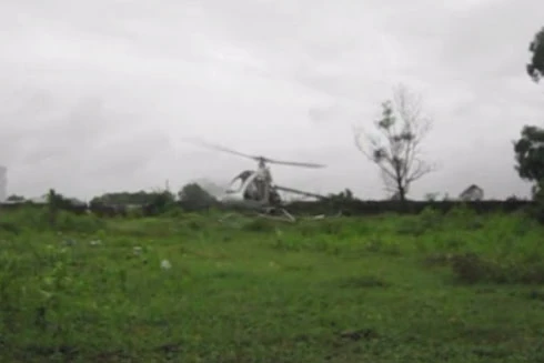Trực thăng của người thương binh ở Bình Dương bay thử nghiệm