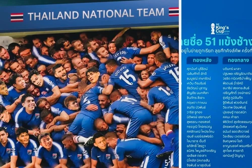 Thái Lan bị châm biếm bởi danh sách 51 tuyển thủ