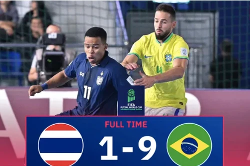 Thái Lan thua 1-9 tại World Cup futsal