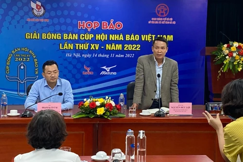 Hơn 100 triệu đồng tiền thưởng giải bóng bàn Hội Nhà báo Việt Nam 2022