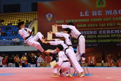 Việt Nam nhất toàn đoàn Giải Taekwondo Cảnh sát các nước châu Á mở rộng 2024