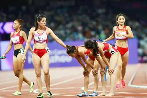 Việt Nam không có huy chương 4x400m tiếp sức nữ điền kinh ASIAD 19