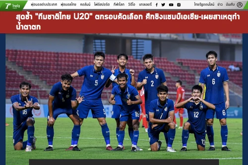 Báo Thái thất vọng khi đội nhà bị loại khỏi VCK U20 châu Á sau 32 năm