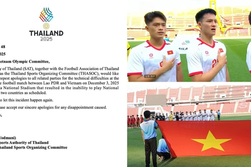 Chủ nhà Thái Lan xin lỗi Việt Nam về 'sự cố' quốc ca