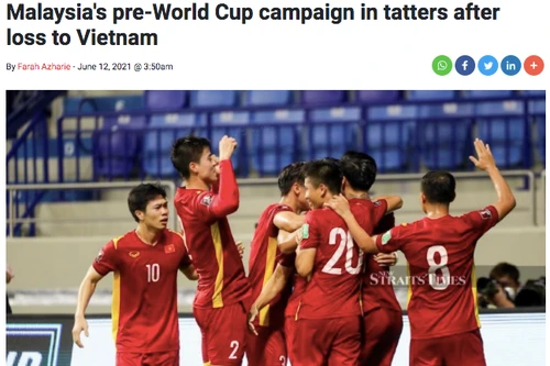 Báo Malaysia: "Thua Việt Nam, chiến dịch World Cup tan tành"