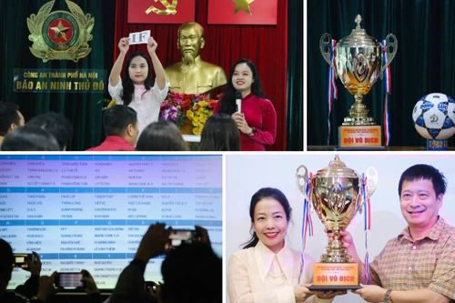 Toàn cảnh bốc thăm, chia bảng giải bóng đá học sinh THPT Hà Nội 2024