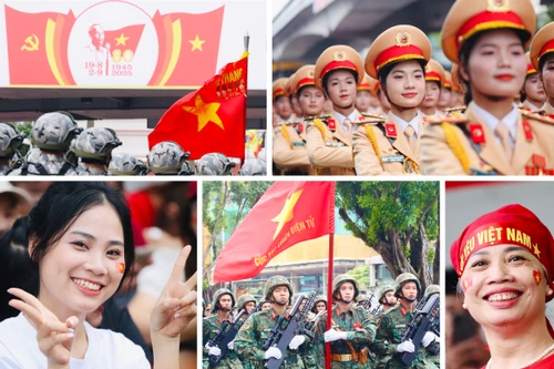 Sắc màu Tổ quốc nhuộm thắm bước quân hành