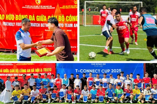 Công an Hà Nội giao lưu, giao hữu bóng đá với Cảnh sát Tokyo tại Nhật Bản