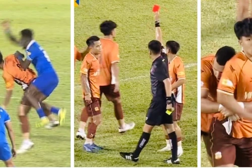 Hậu vệ trẻ HAGL nhận thẻ đỏ đúng phút V-League hạ màn