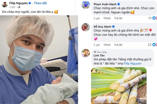 Nguyễn Filip khoe thiên thần nhỏ, dân mạng đặt ngay tên ở nhà