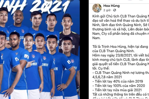 Cầu thủ Than Quảng Ninh doạ kiện đội nhà lên FIFA vì "om" tiền lương, lót tay