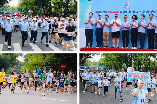 4.000 người chạy Vì hoà bình quanh hồ Hoàn Kiếm