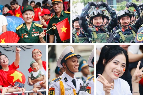 Những khuôn mặt rạng rỡ sáng bừng lễ tổng duyệt A80