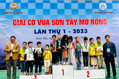 312 kỳ thủ tranh tài giải cờ vua Sơn Tây mở rộng