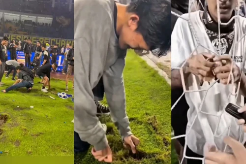 Indonesia bắt giữ cổ động viên cắt lưới, đào trộm cỏ sân vận động