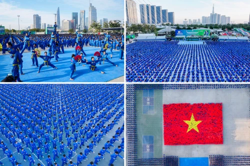 60.000 người đồng diễn võ nhạc Vovinam lập kỷ lục thế giới