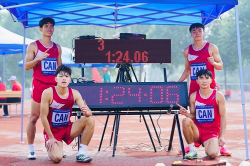 4 chàng trai Công an nhân dân phá kỷ lục điền kinh quốc gia