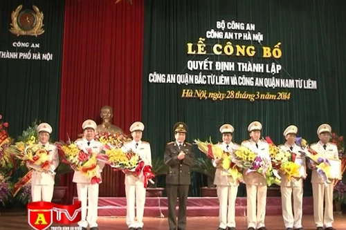 Công an quận Nam - Bắc Từ Liêm chính thức đi vào hoạt động