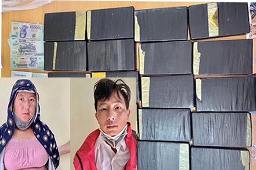 Bắt cặp đôi buôn ma túy xuyên quốc gia cùng tang vật 20 bánh heroin