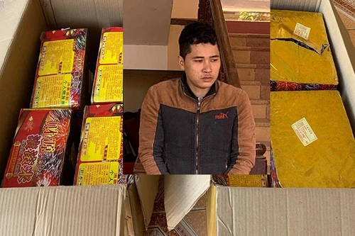 Bắt quả tang đối tượng vận chuyển 48kg pháo hoa nổ