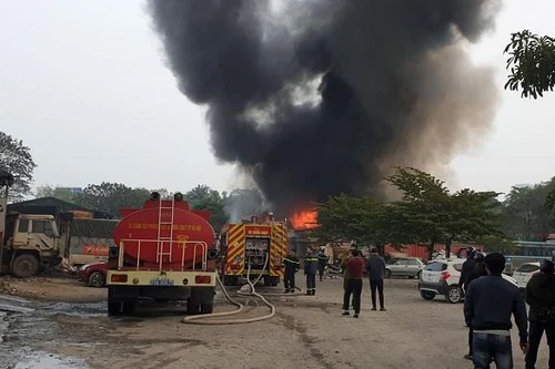 Kịp thời ngăn chặn đám cháy trong khu Linh Đàm 