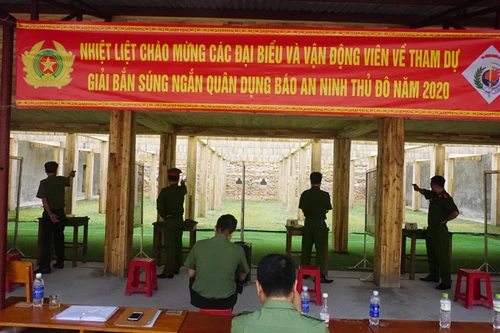 Gần 300 cán bộ Công an Hà Nội tranh tài giải bắn súng Báo An ninh Thủ đô năm 2020 