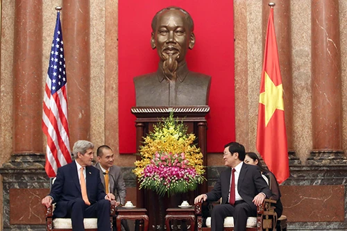 Hình ảnh những hoạt động đầu tiên của Ngoại trưởng Mỹ tại Hà Nội