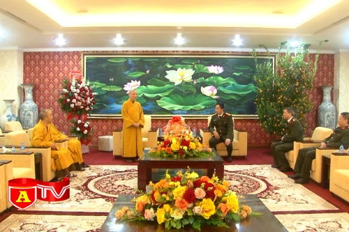 CATP tiếp đoàn Giáo hội Phật giáo thành phố Hà Nội chúc Tết