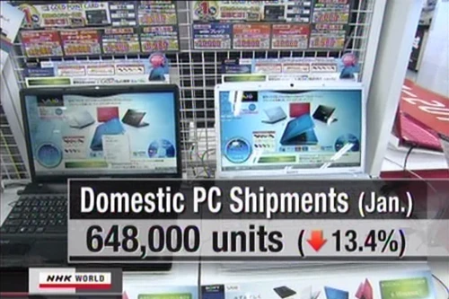 Số lượng PC và laptop tại Nhật Bản giảm mạnh
