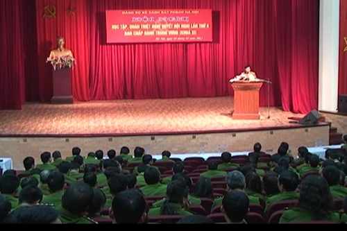 Sở PCCC quán triệt xây dựng nghị quyết trung ương