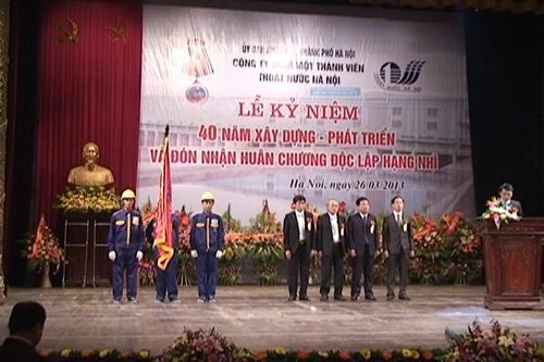 Công ty Thoát nước Hà Nội đón nhận Huân chương Độc lập hạng Nhì