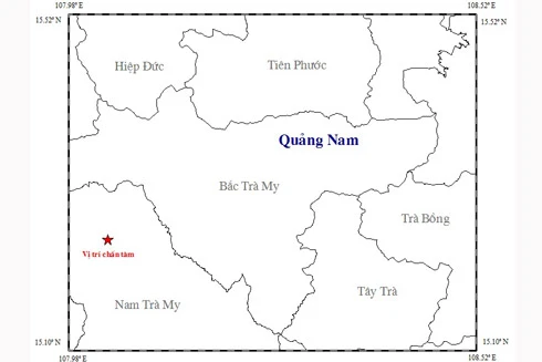 Chỉ trong vòng 4 ngày, Quảng Nam liên tiếp xảy ra 3 trận động đất 