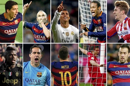 10 cầu thủ xuất sắc nhất thế giới năm 2015, Ronaldo đứng gần áp chót